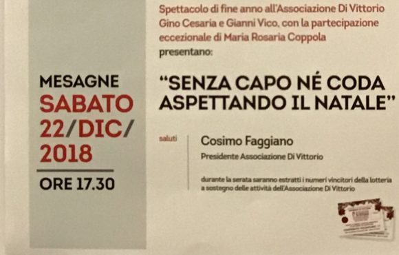 FESTA DI FINE ANNO ALL’ASSOCIAZIONE DI VITTORIO –  MESAGNE.