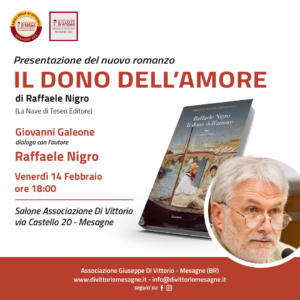 IL DONO DELL’AMORE. Il nuovo romanzo di Raffaele Nigro